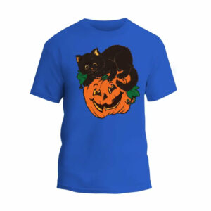 Black Cat and Pumpkin T-Shirt_2404