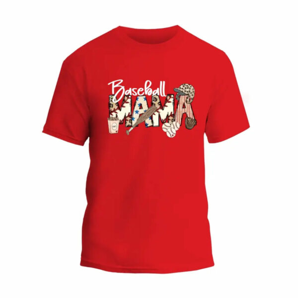 Baseball Mama Colored T-Shirt_1486